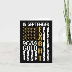 In September We Wear Gold Usa Childhood Cancer Awa Card
