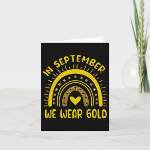 In September We Wear Golden Childhood Cancer Aware Card