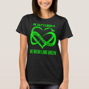 In September We Wear Lime Green Spinal Cord Injury T-Shirt