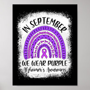 In September We Wear Purple Alzheimerheimer's Awar Poster