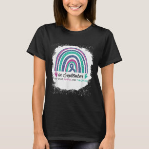In September We Wear Purple &amp; Teal Bleach Suic T-Shirt