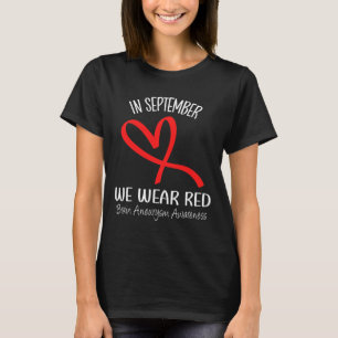In September We Wear Red Brain Aneurysm Awareness T-Shirt