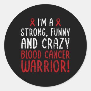 In September We Wear Red Butterfly Blood Cancer Aw Classic Round Sticker
