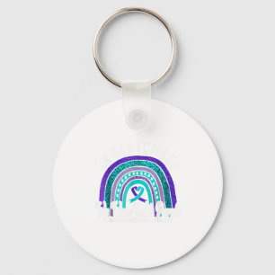 In September We Wear Teal &amp; Purple Suicide Pre Keychain