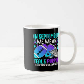 In September We Wear Teal Purple Ribbon Tackle Foo Coffee Mug