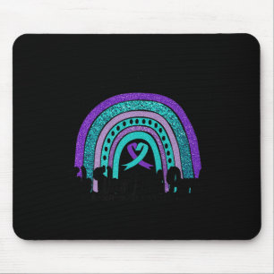 In September Wear Teal And Purple Rainbow Suicide Mouse Pad