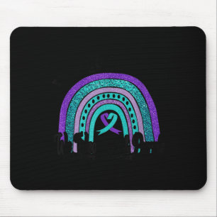 In September Wear Teal And Purple Rainbow Suicide Mouse Pad