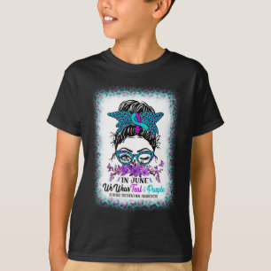 In September Wear Teal And Purple Suicide Preventi T-Shirt