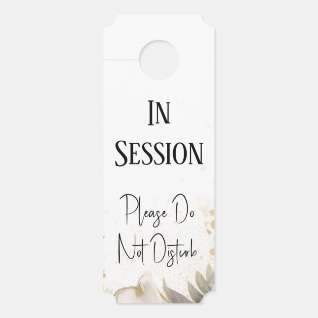 In Session Therapist Office Door Sign Hanger (Front)
