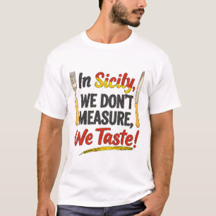 In Sicily, we don’t measure we taste! T-Shirt