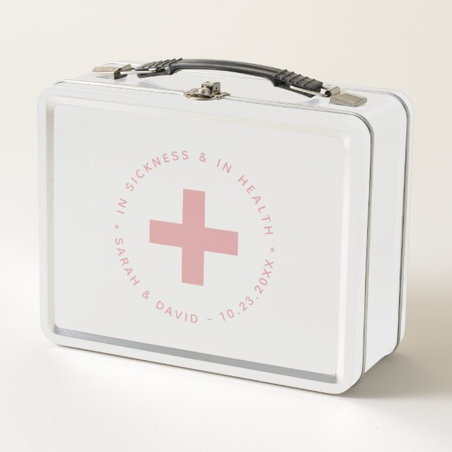 In Sickness and in Health Dusty Rose Hangover Kit  Metal Lunch Box (Front)