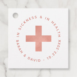 In Sickness and in Health Hangover Kit Rose Gold Favour Tags