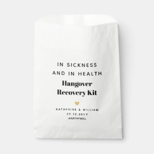 In Sickness and in Health Hangover Recovery Kit  Favour Bag