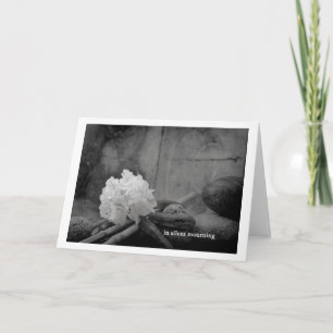 in silent mourning card