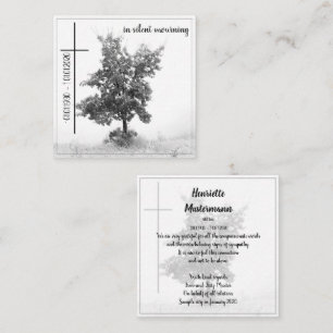 In silent mourning - tree on meadow 2.0 enclosure card