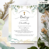 In Spanish, Elegant Eucalyptus Greenery Baptism