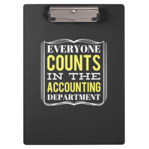 In The Accounting Department Clipboard