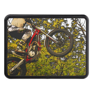 In the Air - Dirt Bike Rider Trailer Hitch Cover