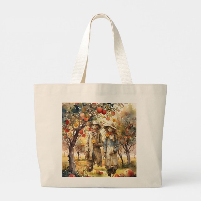 In The Apple Orchard Large Tote Bag (Back)