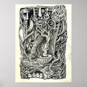 In the Basement, By Brian Benson Poster