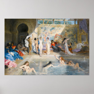 In the Baths A. L. Prévost Poster