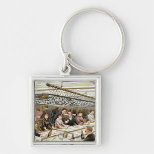 In the Bay, Dinner Time - A Western Ocean Swell, f Keychain