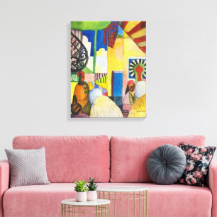 In the Bazaar   Auguste Macke   Canvas Print