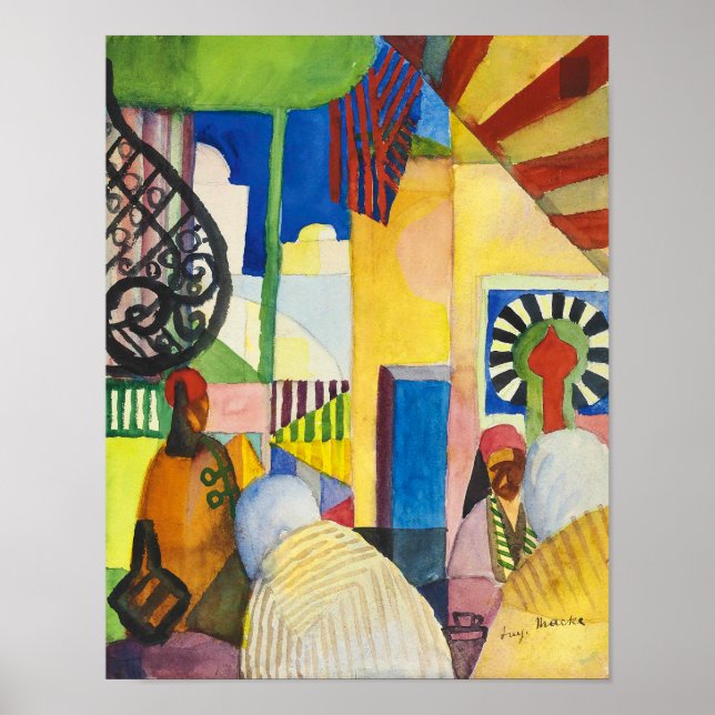 In the Bazaar | Auguste Macke | Poster (Front)