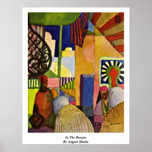 In The Bazaar By August Macke Poster