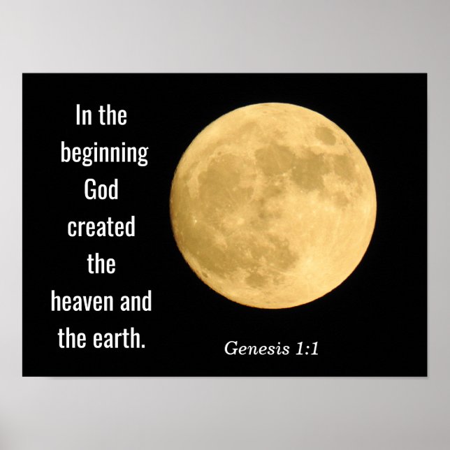 In the beginning --- Art print -Genesis 1 (Front)