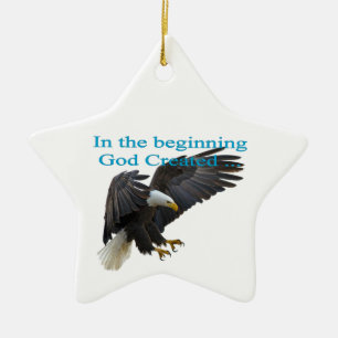 In the Beginning Ceramic Ornament