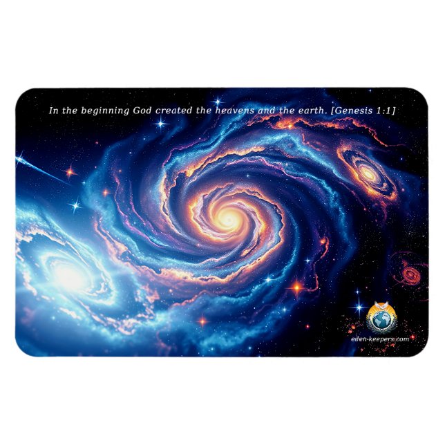 In the Beginning, God & Creation Verse Magnet (Horizontal)