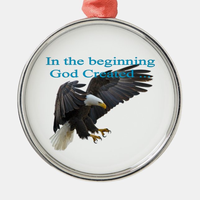 In the Beginning Metal Ornament (Front)