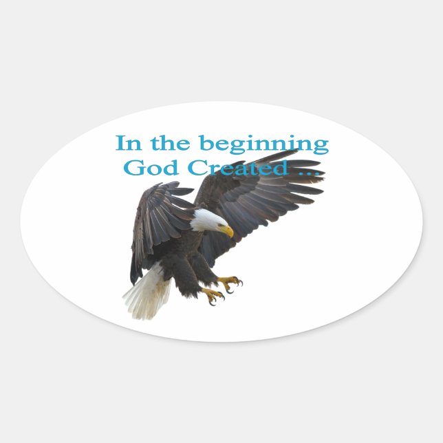 In the Beginning Oval Sticker (Front)