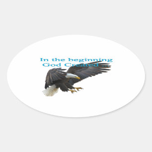 In the Beginning Oval Sticker