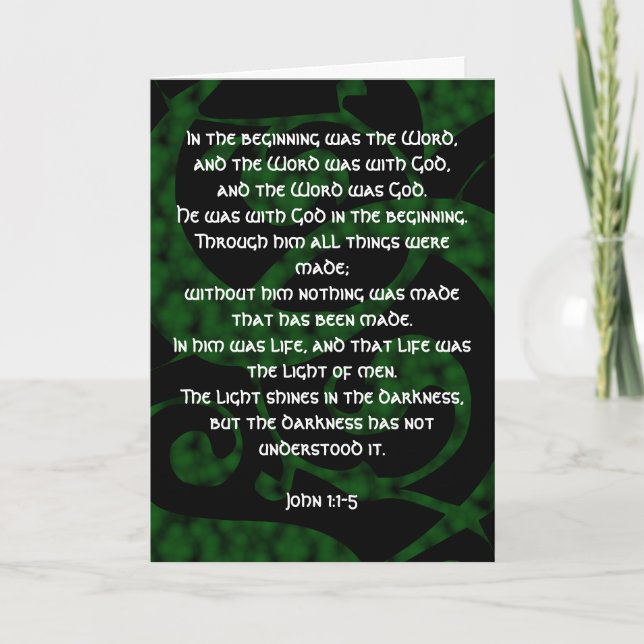 In the beginning was the Word... Christmas Card (Front)