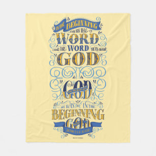 In the Beginning Was the Word Fleece Blanket