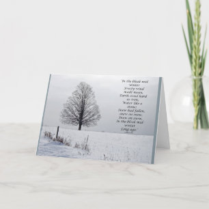 In the Bleak mid winter Christmas Card
