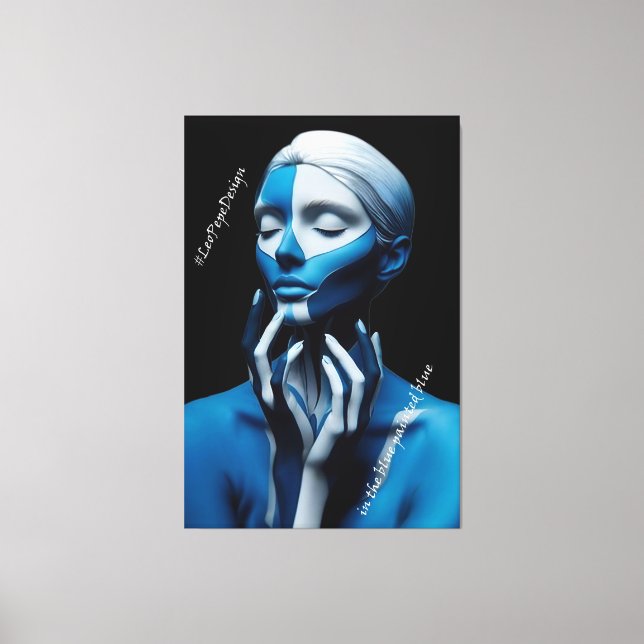 in the blue painted blue canvas print (Front)