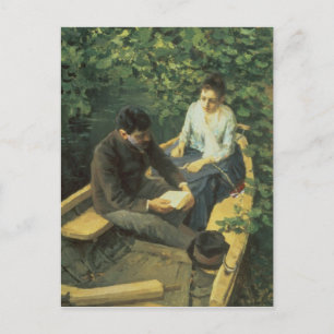 In the Boat, 1888 Postcard