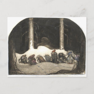 In The Christmas Night By John Bauer 1913 Postcard