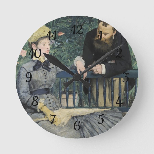 In the Conservatory Edouard Manet  Round Clock (Front)