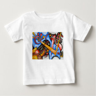 In The Cosmos-Hand Painted Abstract Geometric Baby T-Shirt