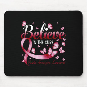 In The Cure Brain Aneurysm Awareness Butterfly  Mouse Pad