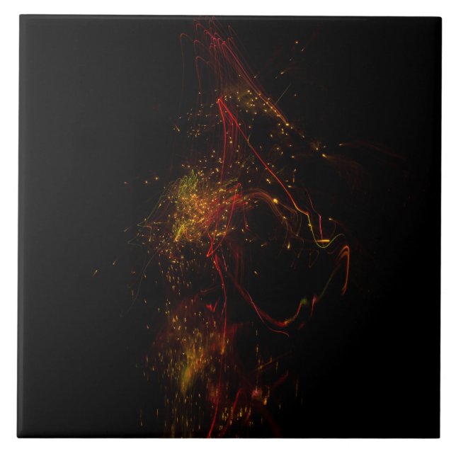 In The Dark Large (6" X 6") Ceramic Photo Tile (Front)