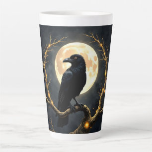 In the Darkness of the Night” – The Moon’s Silent  Latte Mug