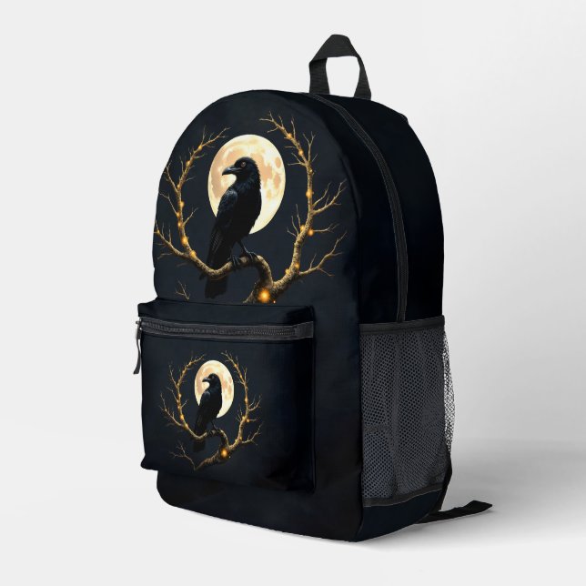 In the Darkness of the Night” – The Moon’s Silent  Printed Backpack (Back Corner Right)