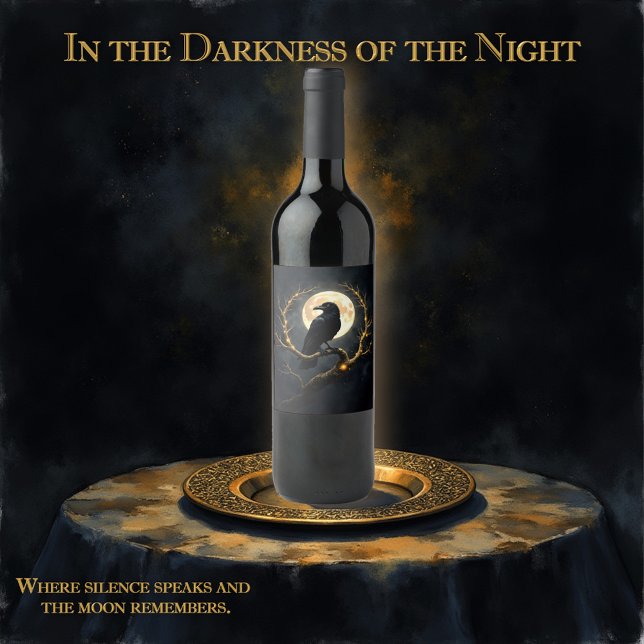 In the Darkness of the Night” – The Moon’s Silent  Wine Label (Creator Uploaded)