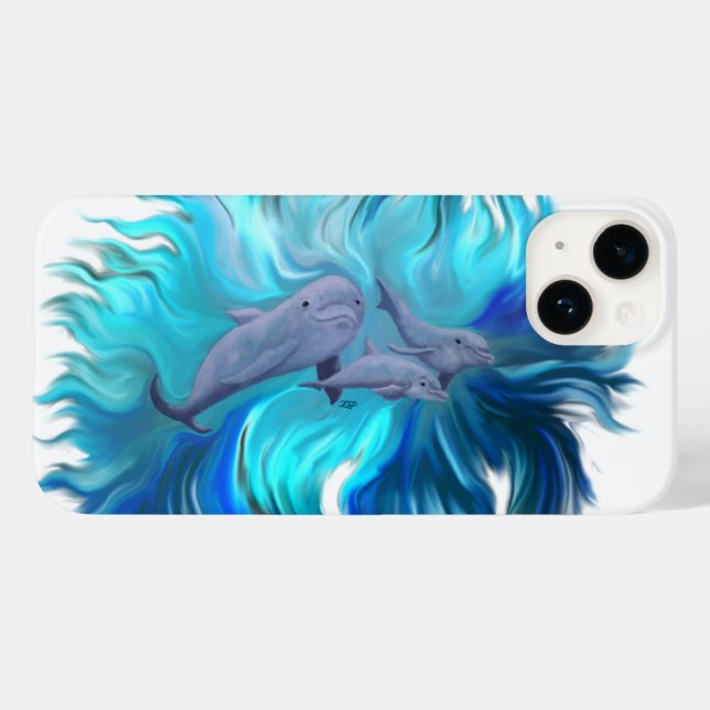 In the Dolphin School Case-Mate iPhone Case (Back (Horizontal))