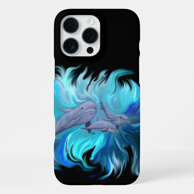 In the Dolphin School iPhone Case (Back)